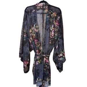 Cacique Floral Lace Kimono Robe‎ Plus Size 22/24 Romantic Dark Romance Romantasy